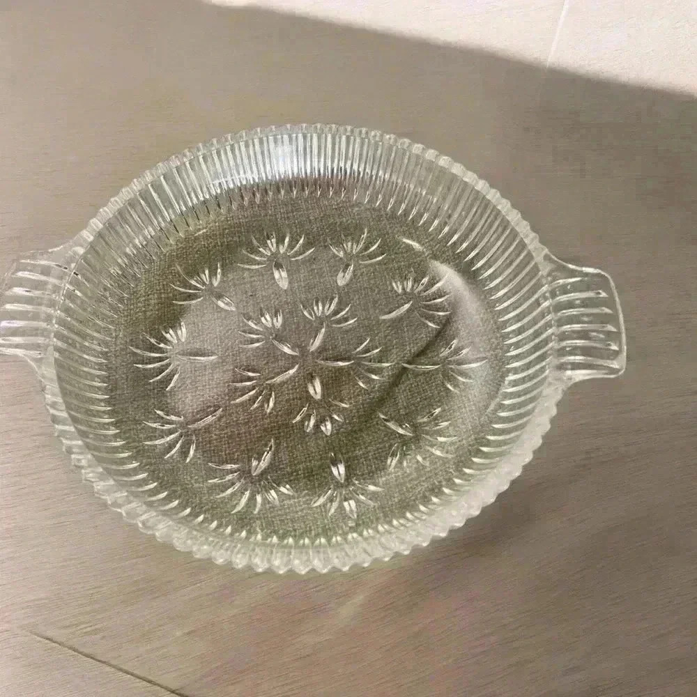 7” Vintage Clear Double Handled Glass Dish Relish,Nuts or Candy - Picture 5 of 9